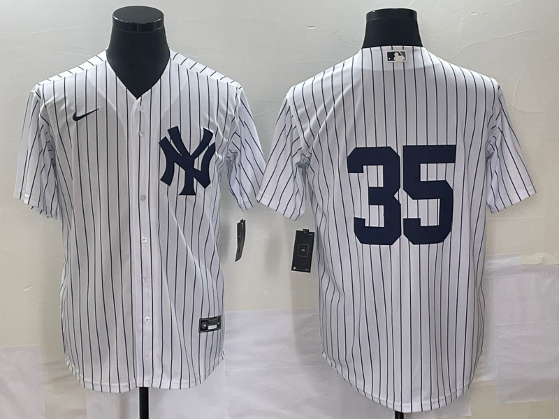 Men's New York Yankees Cody Bellinger #35 White Name Jersey